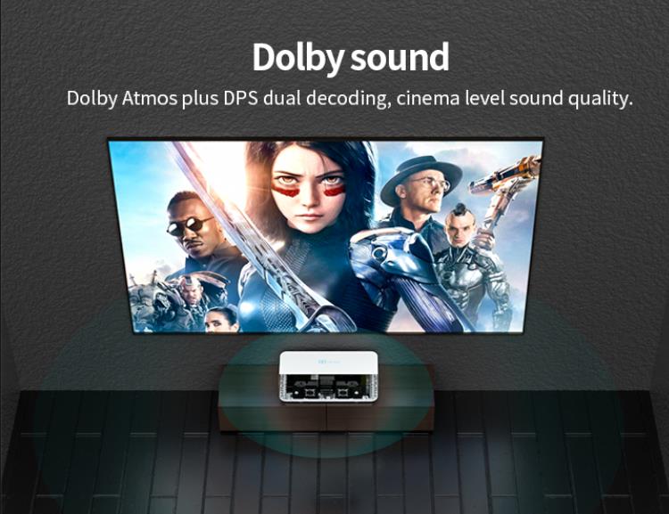 Som Dolby do projetor